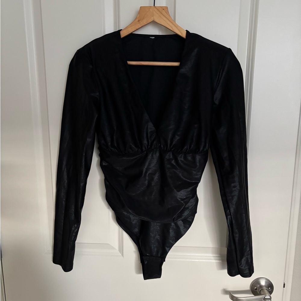 Intimissimi Black Long Sleeve Bodysuit